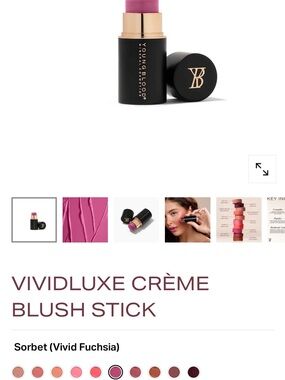 Youngblood Vividluxe Crème Blush Stick — Sorbet (Vivid Fuchsia)